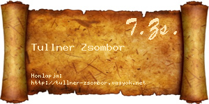 Tullner Zsombor névjegykártya